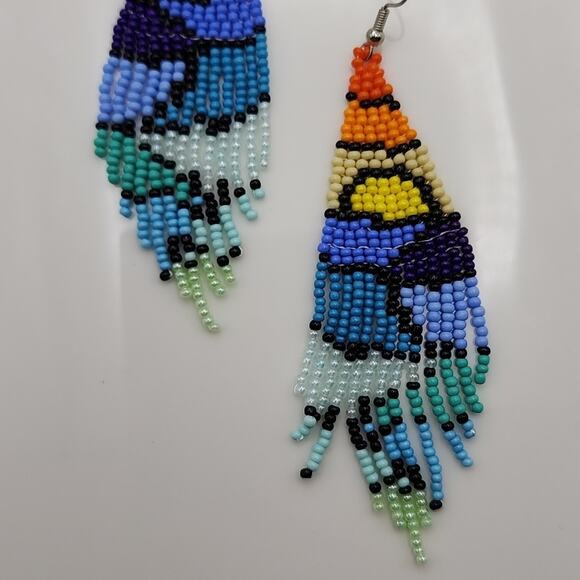 Dusk to Dawn Boho Beaded Earrings - Picture 2 of 3